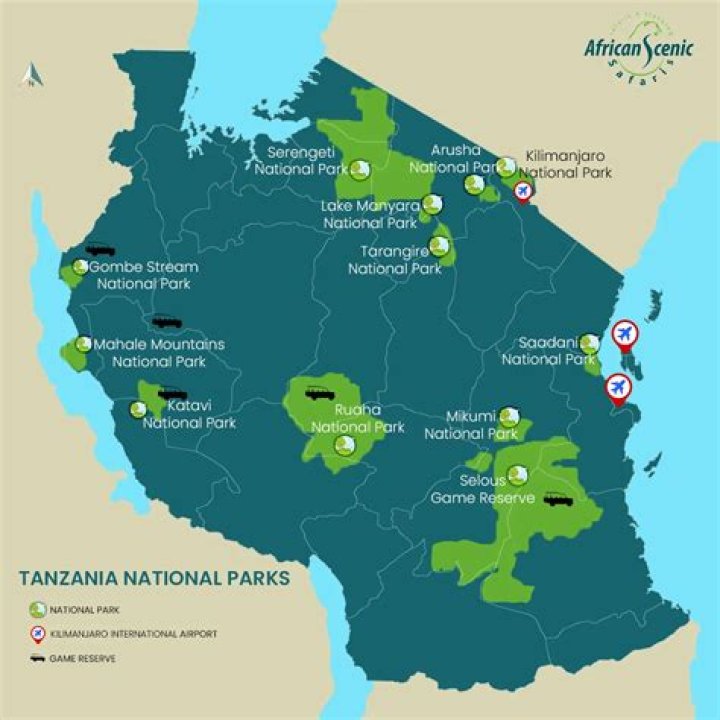 What large national park is located in Tanzania?